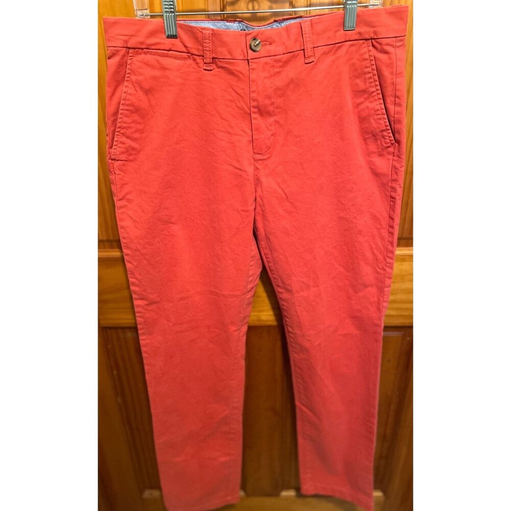 Tommy Hilfiger Men's Red/Coral‎ Chino Pants Size 34/34 Cotton Casual Style